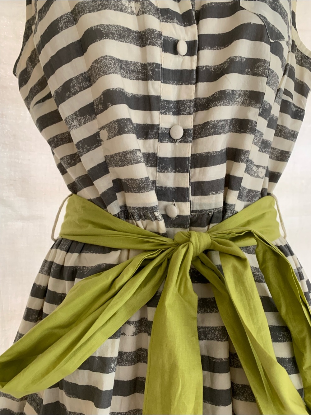 Porridge Anthropologie Striped Button-Down Sleeveless Shirtdress- Size 4 -NWOT